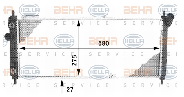 OPEL COMBO RADYATÖR 8MK376713594 CORSA-B 1.4-1.6 16V KLİMALI OTOMATİK (1300153)