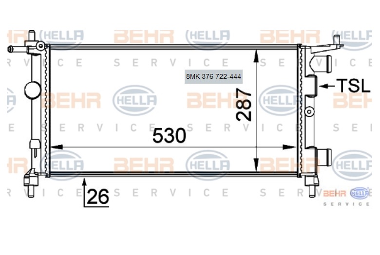 OPEL CORSA RADYATÖR 8MK376722444 CORSA-B 1.2 1.4