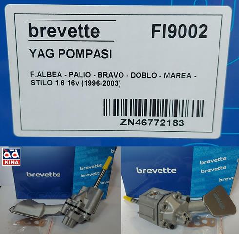 FIAT ALBEA YAĞ POMPASI FI9002 ALBEA PALIO BRAVO DOBLO MAREA STILO 1.6 16V