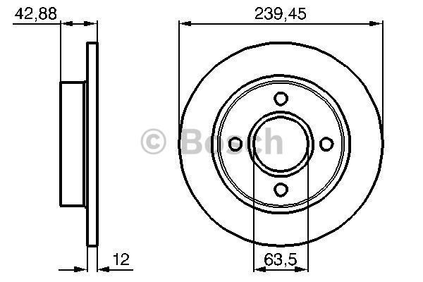 FORD FIESTA DİSK FREN AYNASI ÖN EFD2752 FIESTA IV-KA-MAZDA 121 1.2-1.3 (239.5x12x4DL)