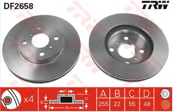 CHEVROLET GEOPRIZM DİSK FREN AYNASI ÖN FD34084 COROLLA AE101 1.4 1.6 (92-97) HAVALI