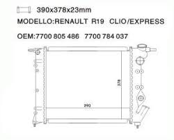 RENAULT CLIO RADYATÖR R276 R19 1.4 KARBÜRATÖR 7700784037 7700805486