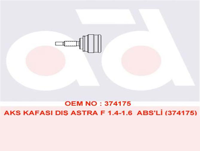 OPEL ASTRA AKS KAFASI DIŞ 302069 ASTRA-F 1.4 1.6 ABSLİ