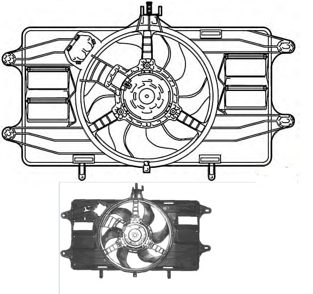 FIAT DOBLO FAN MOTORU EV832300 DOBLO 1.2 8V (01-) KLİMALI 46737732 51738718