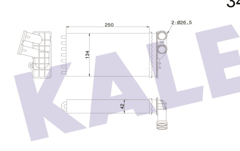 CITROEN C4 KALORİFER RADYATÖRÜ 346280 C4 P307 DV6 (1.6HDI) 2.0HDI 16V (04-)