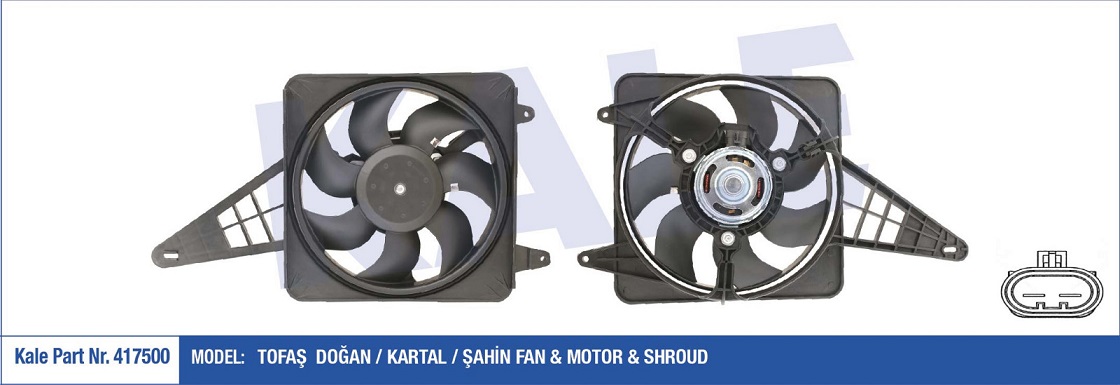 FIAT M131 DAVLUMBAZLI FAN MOTORU 417500 M131 DKS SOKETLİ (160W-300MM)