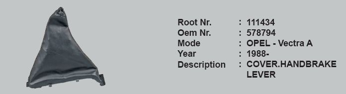 OPEL VECTRA EL FREN KÖRÜĞÜ 578794 111434 VECTRA-A (89-95)