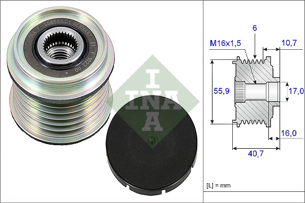 MITSUBISHI CARISMA ALTERNATÖR KASNAĞI 535002810 KANGO 1.9 DTİ (F9Q) MEGANE