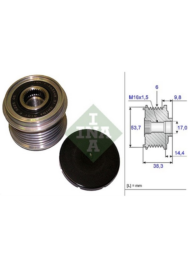 OPEL ASTRA ALTERNATÖR KASNAĞI 535020310 (6 KANAL) ASTRA-J CORSA-D INSIGNIA A20DTH ZAFIRA