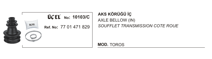 RENAULT R12 AKS KÖRÜĞÜ İÇ 10103C R12 TOROS 7701471829