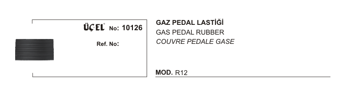 RENAULT R12 GAZ PEDAL LASTİĞİ 10126 R12 0606090800