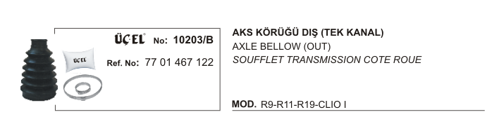 RENAULT CLIO AKS KÖRÜĞÜ DIŞ 10203B TEK KANAL R9 11 19 CLIO-I 7701467122