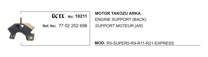 RENAULT R9 ŞANZUMAN TAKOZU 10211 R9 R11 R21 EKSPRES 7702252698