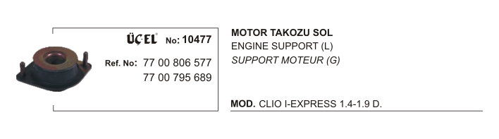 RENAULT CLIO ŞANZUMAN TAKOZU 10477 CLIO-I EKSPRES