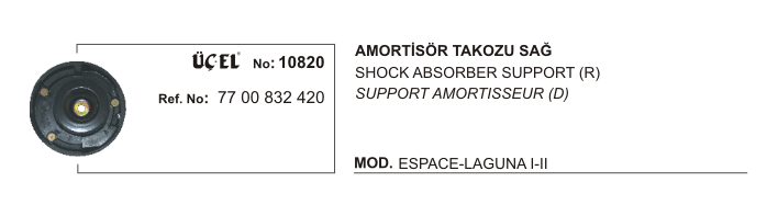 RENAULT LAGUNA AMORTİSÖR TAKOZU SAĞ 10820 LAGUNA-I-II 7700832420