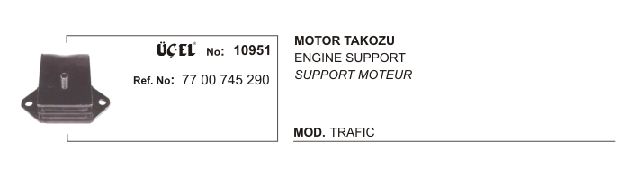 RENAULT TRAFIC MOTOR TAKOZU 10951 TRAFIK (7700745290)