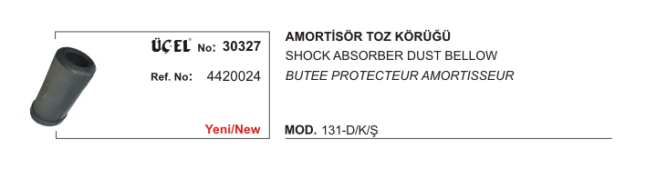 FIAT DKS AMORTİSÖR KÖRÜĞÜ 30327 DKS 4420024