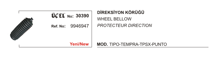 FIAT PUNTO DİREKSİYON KÖRÜĞÜ 30390 TIPO TEMPRA PUNTO 9946947