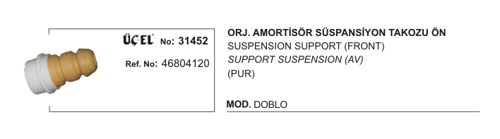 FIAT DOBLO SÜSPANSİYON TAKOZU ÖN 31452 ORJİNAL DOBLO 46804120
