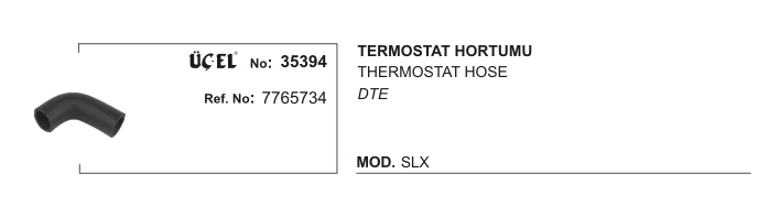 FIAT SLX TERMOSTAT HORTUMU 35394 SLX 7765734