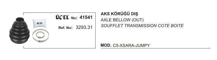 CITROEN JUMPER AKS KÖRÜĞÜ DIŞ 41541 P206 P307 P406 P407 PARTNER C5 JUMPER XSARA 3293.31