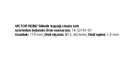 RENAULT CLIO SİLİNDİR KAPAK SAPLAMASI 143216101 KANGO CLIO MEGANE 1.9 F8Q