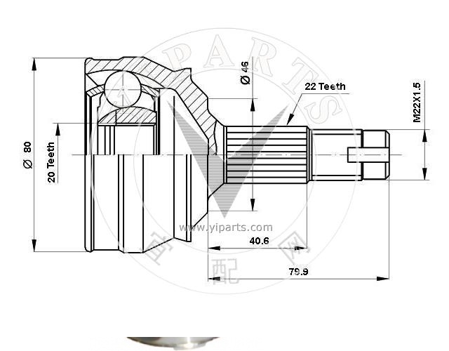 FIAT TEMPRA AKS KAFASI DIŞ 20500004 TEMPRA TİPO 1.4-1.6