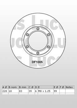 DACIA 1300 DİSK FREN AYNASI ÖN 561043 R12