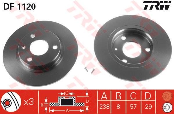 CITROEN SAXO DİSK FREN AYNASI ÖN EFD1120 P106 (91-01) SAXO 3 BİJON (238X8X3)